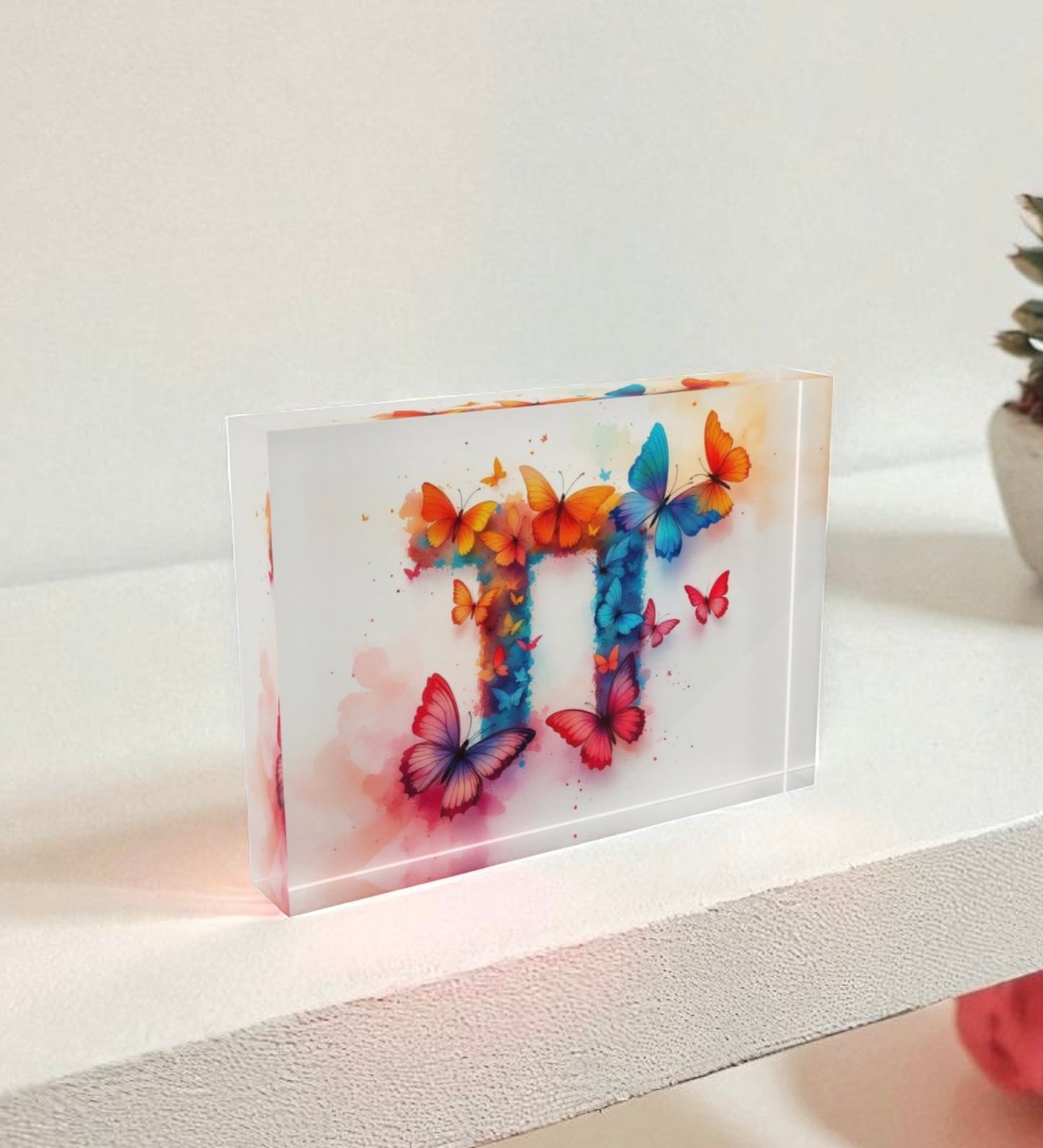 Chai Butterfly Crystal Block