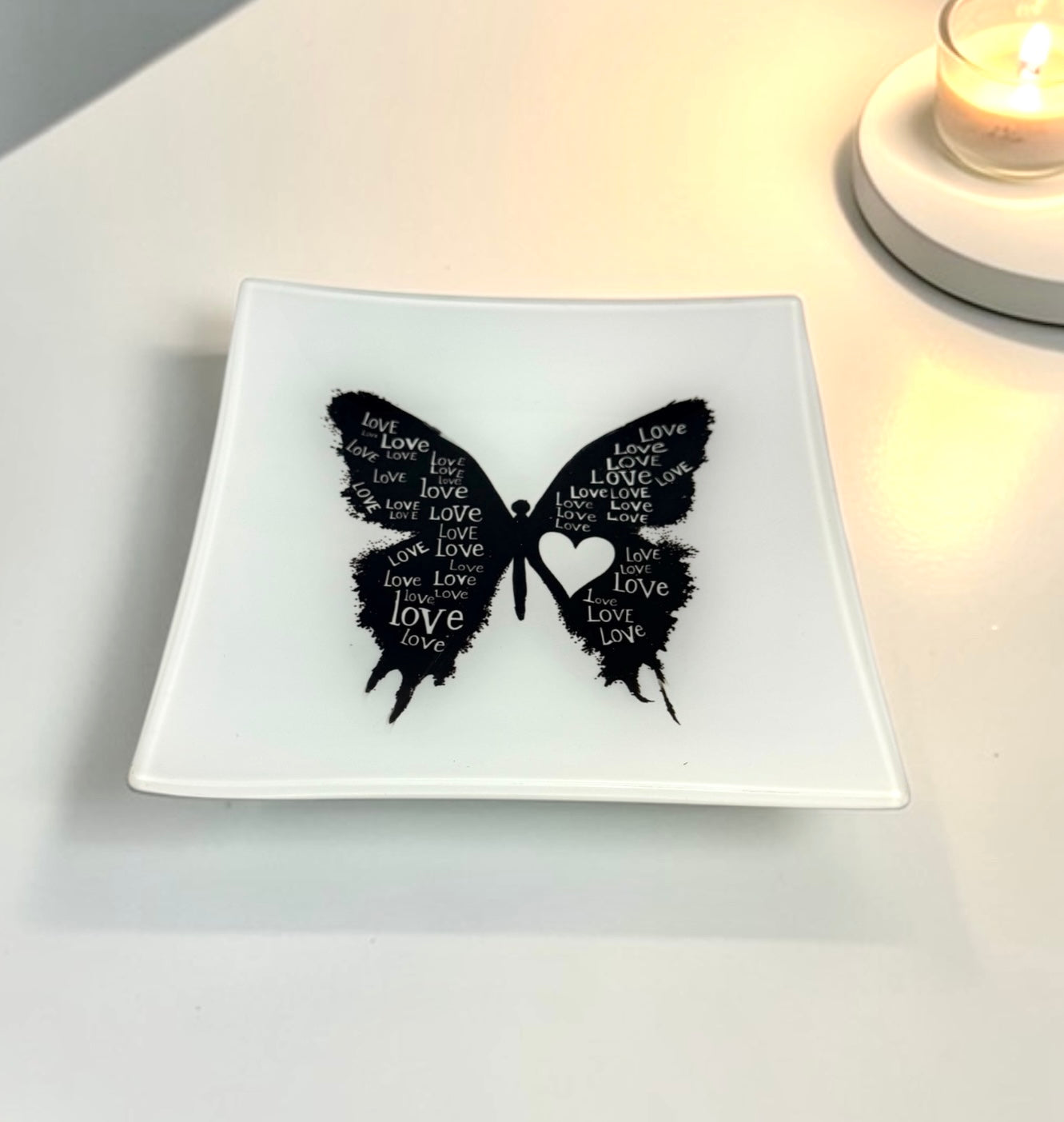 Love Butterfly Trinket Tray Catchall