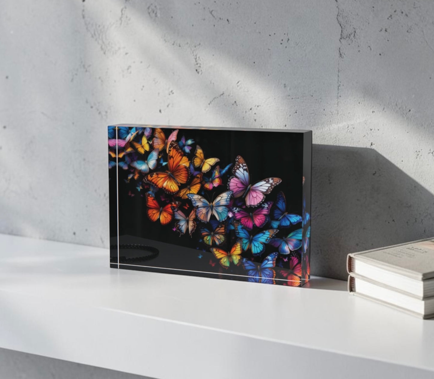 Butterfly Crystal Block Table Decor