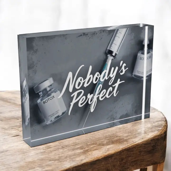 Nobody’s Perfect Block Paperweight Table Decor