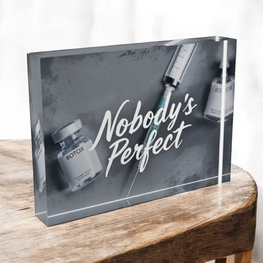 Nobody’s Perfect Block  Paperweight Table Decor