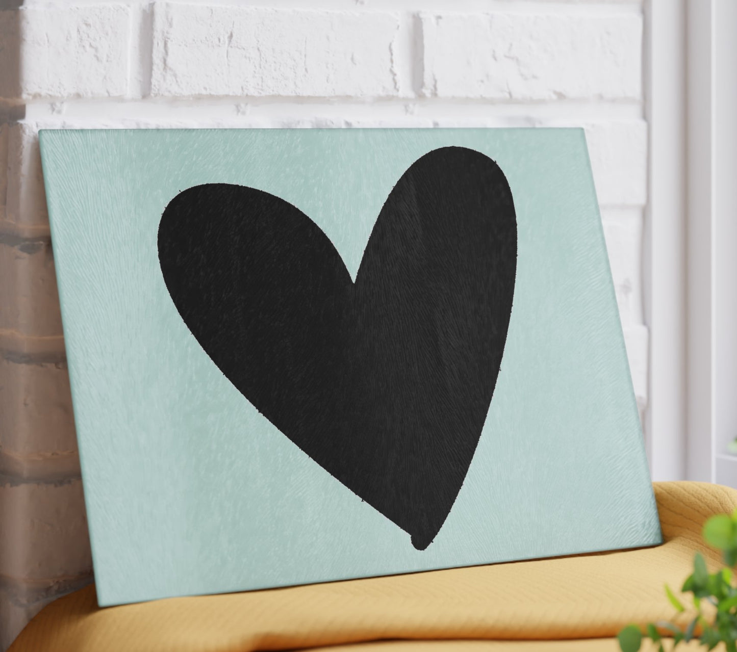 modern Black Heart Cutting Board Serving Platter