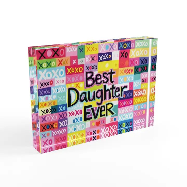 Best Daughter Crystal Block Table Decor
