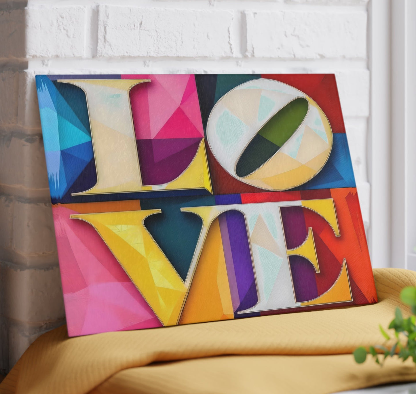 Abstract Love cutting Board Serving Platter