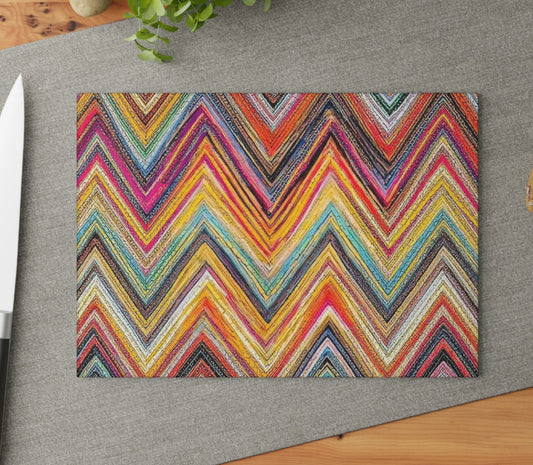 Elegant Zig Cutting Board Serving Platter