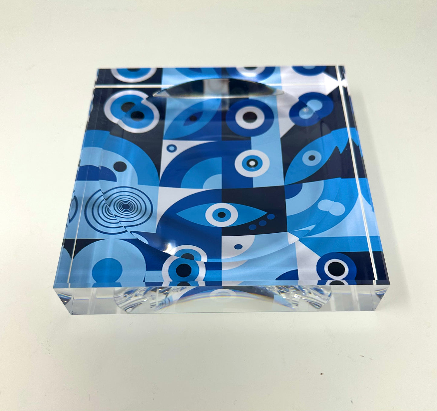 Evil Eye Blues Candy Acrylic Block Candy Dish