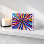Colorful Abstract  Art Crystal Block Table Decor