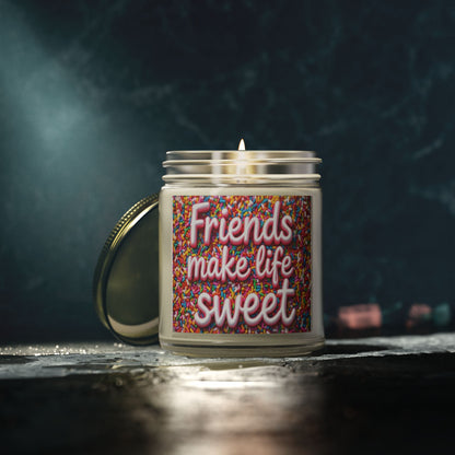 Friends Make Life Sweet Sprinkles Scented Candle (4oz, 9oz)