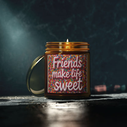 Friends Make Life Sweet Sprinkles Scented Candle (4oz, 9oz)