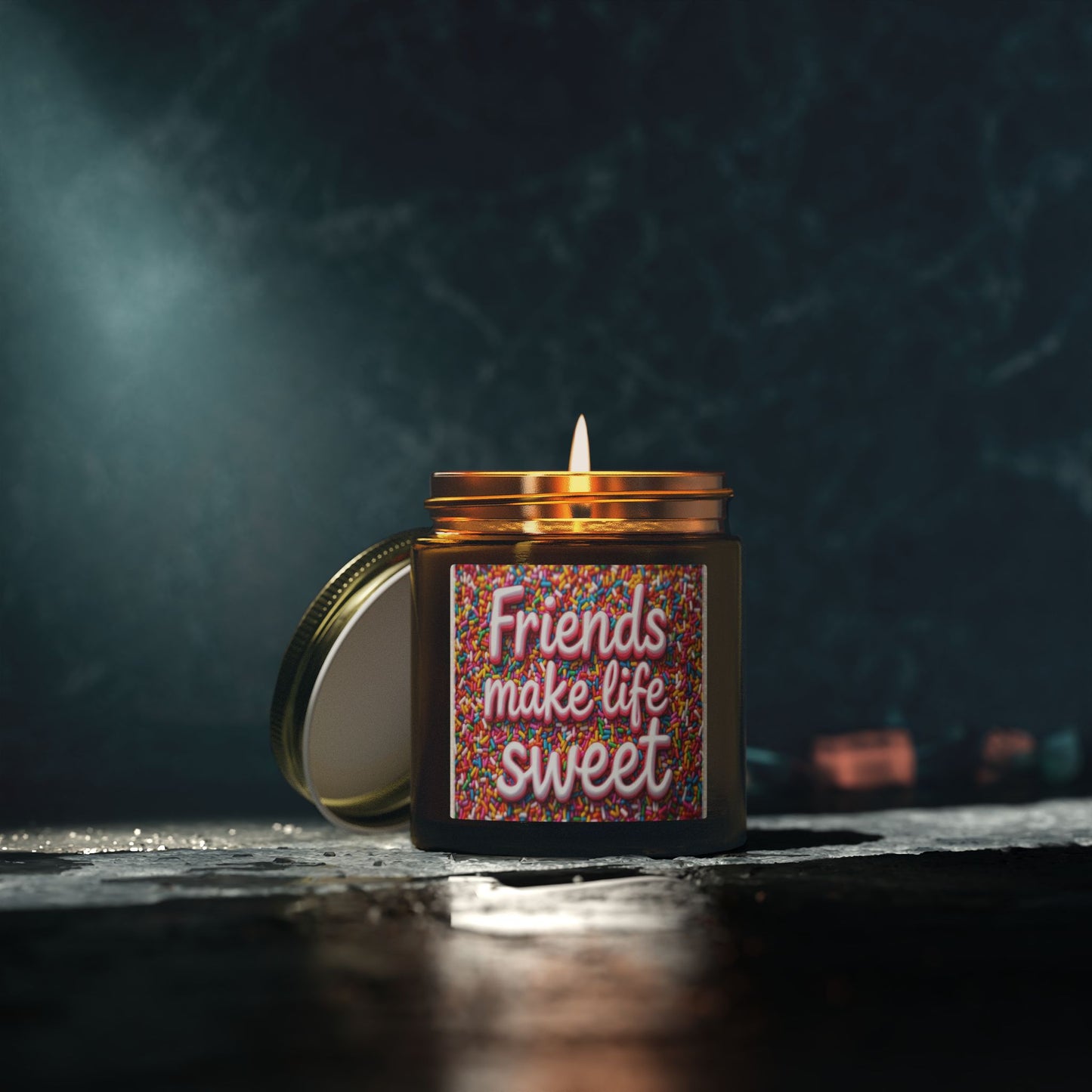 Friends Make Life Sweet Sprinkles Scented Candle (4oz, 9oz)