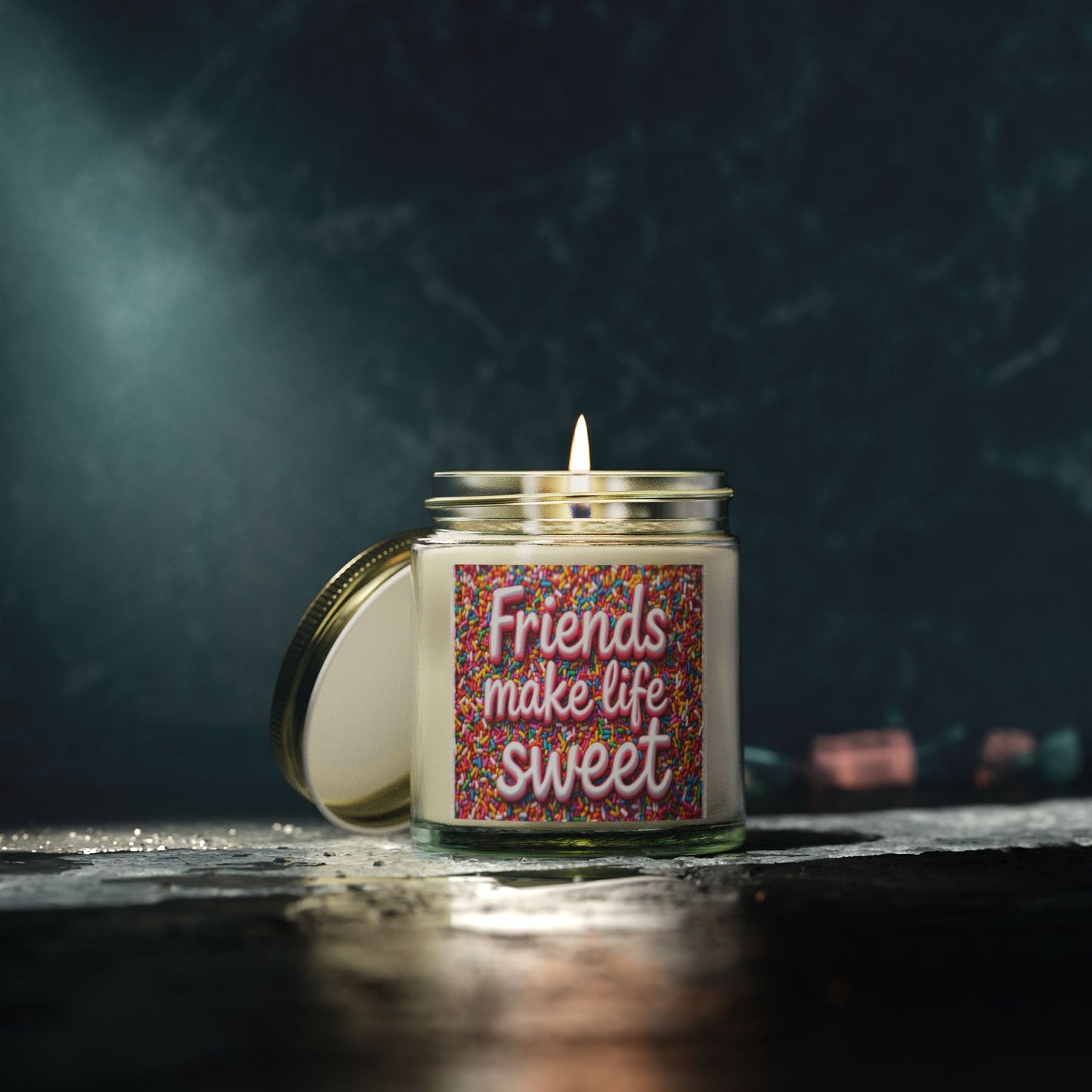 Friends Make Life Sweet Sprinkles Scented Candle (4oz, 9oz)