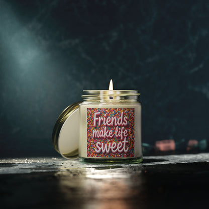 Friends Make Life Sweet Sprinkles Scented Candle (4oz, 9oz)