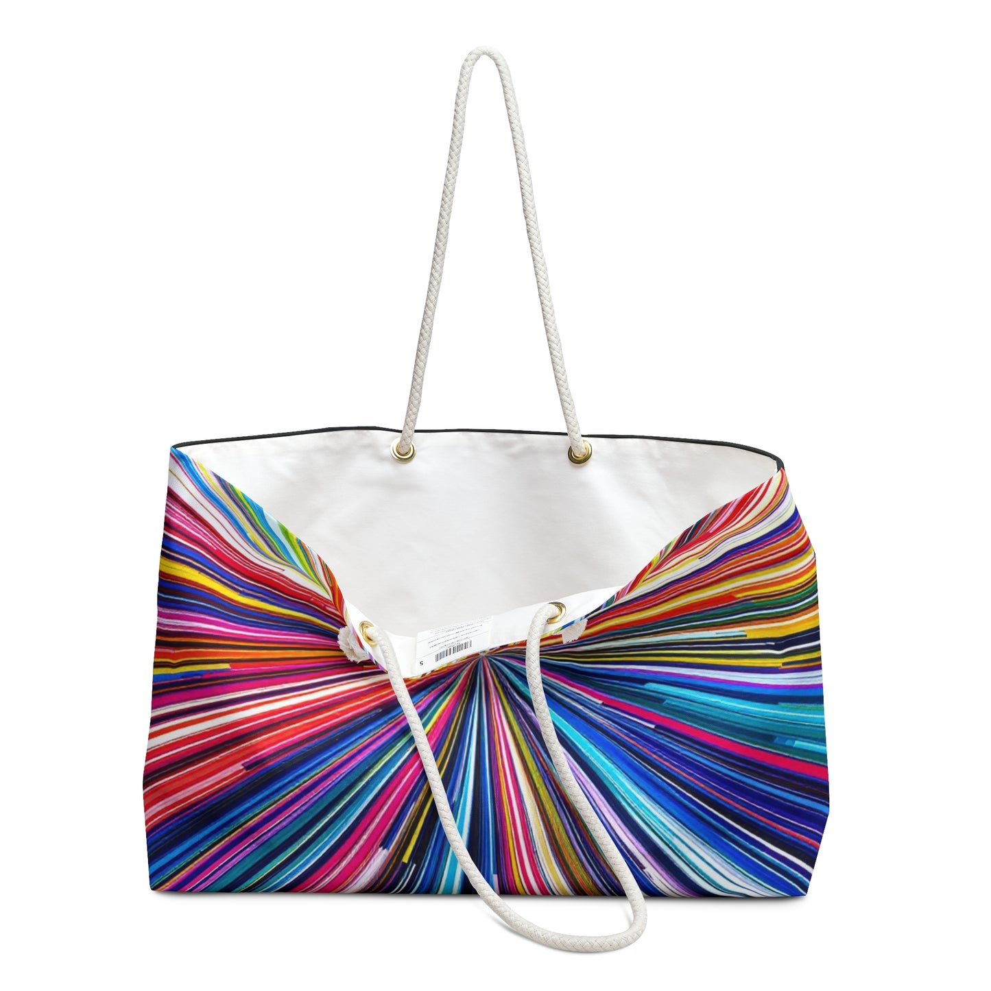 Colorful Abstract Lines   Tote Beach Bag Travel Bag Weekender Bag