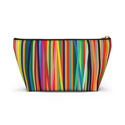 Abstract Linear Colorful Lines cosmetic Makeup Case Accessory Pouch
