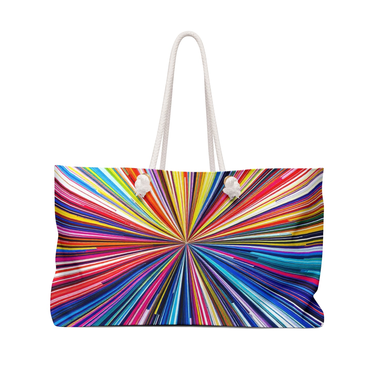Colorful Abstract Lines   Tote Beach Bag Travel Bag Weekender Bag