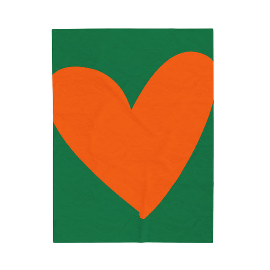 College University Colors Miami Graffiti Heart I Love You Throw Blanket Velveteen Plush Blanket College Dorm Bedroom Decor New Home