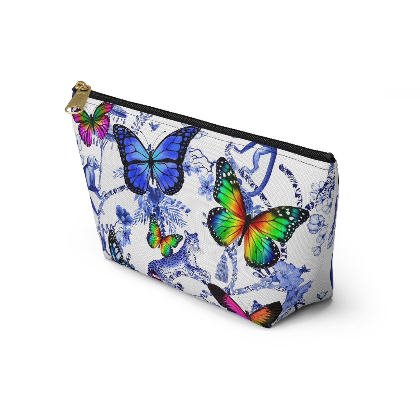 Chinoiserie Butterfly cosmetic Makeup Case Accessory Pouch
