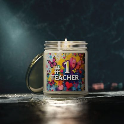 No.1 Teacher Gift Scented Candle (4oz, 9oz)
