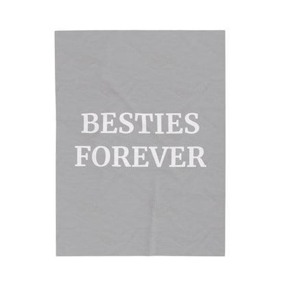 Modern BESTIES FOREVER Best Friend  Throw Blanket Velveteen Plush Blanket