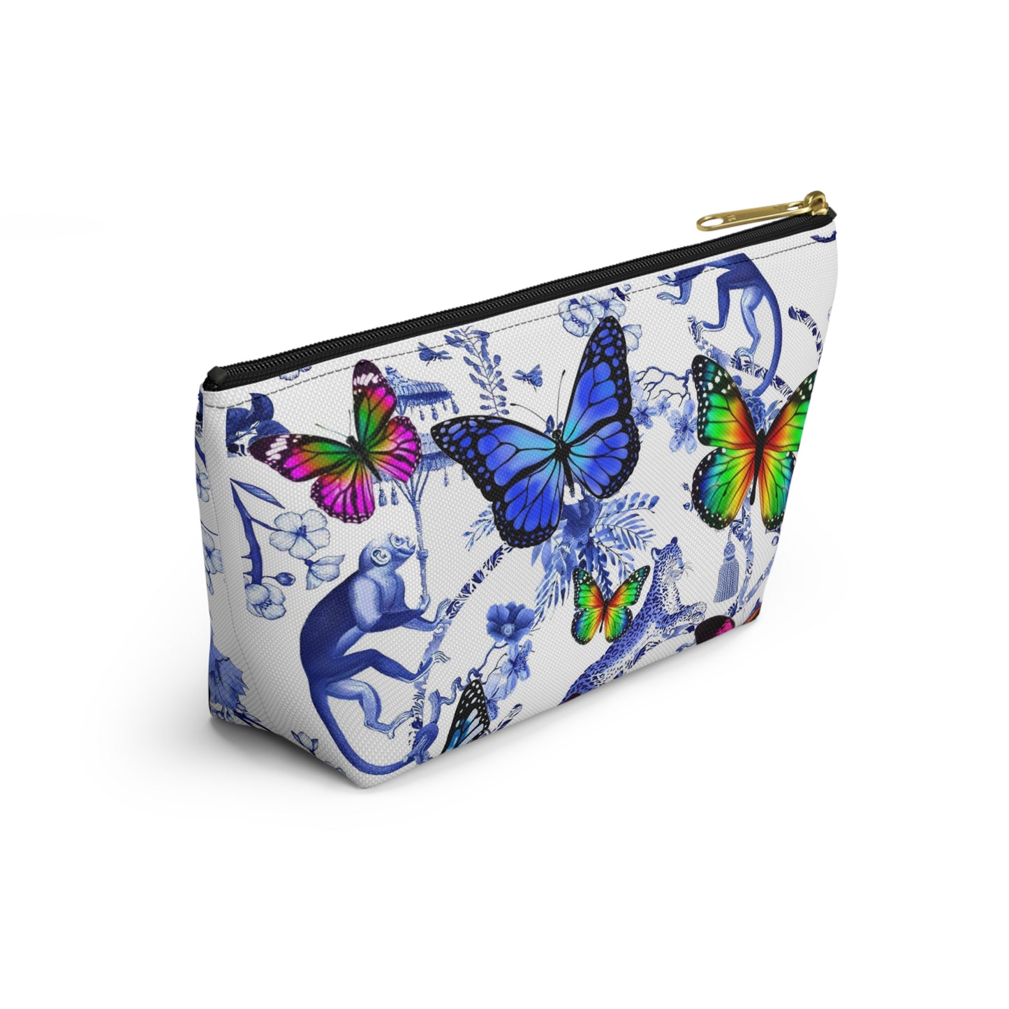 Chinoiserie Butterfly cosmetic Makeup Case Accessory Pouch