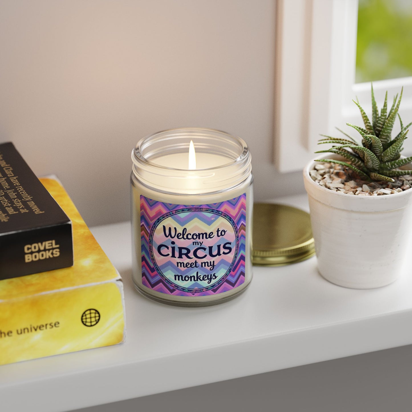 Welcome To My Circus Meet My Monkeys  Scented Candle (4oz, 9oz)