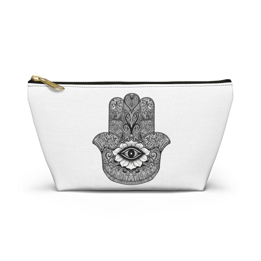 Hamsa Good Luck  Makeup Case Cosmetic Bag Travel Pouch Accessory Pouch
