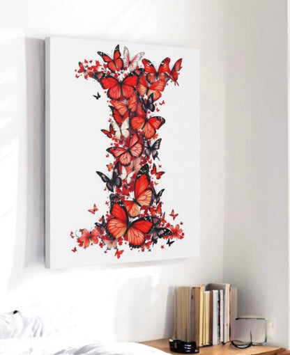 Indiana University Butterfly Art  Canvas Wall Art