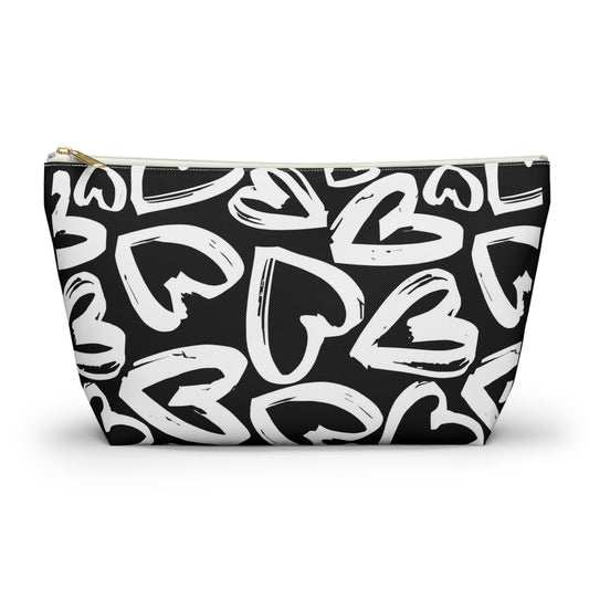 Grafitti Hearts  Cosmetic Makeup Case Accessory Pouch