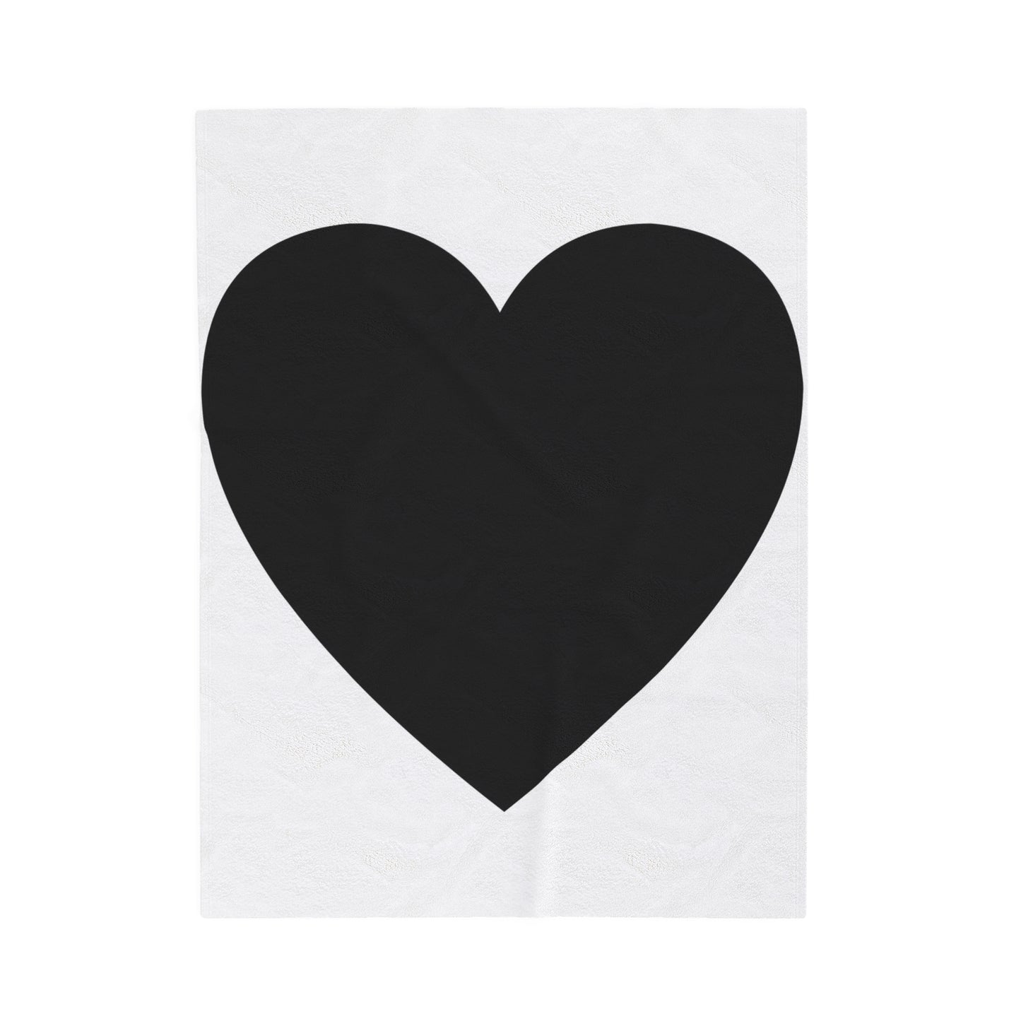 Modern Black Heart I Love You Throw Blanket Velveteen Plush Blanket