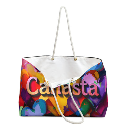 Canasta Art  Tote Bag Travel Bag  Weekender Bag
