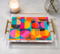 Colorful Mod Abstract Acrylic Tray