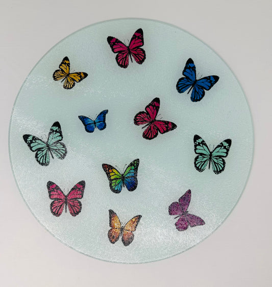 Colorful Butterfly Charcuterie Board Cutting Board