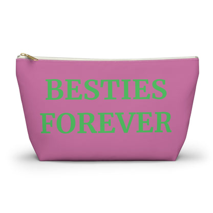 BESTIES FOREVER Best Friend Gift  Cosmetic Makeup Case Accessory Pouch
