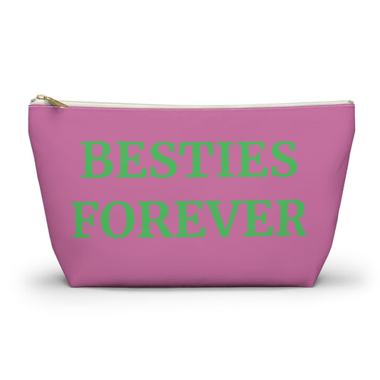 BESTIES FOREVER Best Friend Gift  Cosmetic Makeup Case Accessory Pouch
