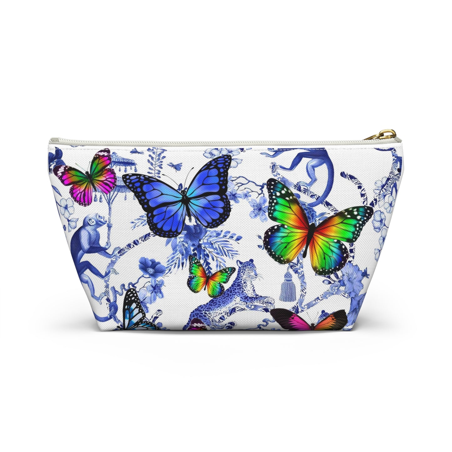 Chinoiserie Butterfly cosmetic Makeup Case Accessory Pouch