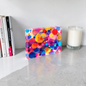 Colorful Abstract  Art Crystal Block Table Decor