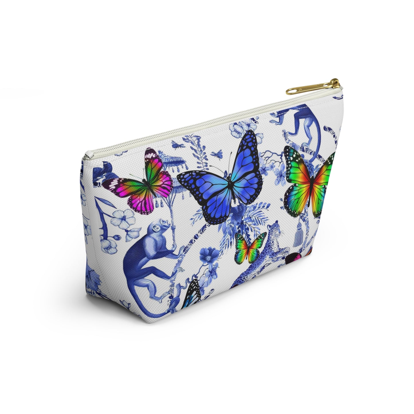 Chinoiserie Butterfly cosmetic Makeup Case Accessory Pouch