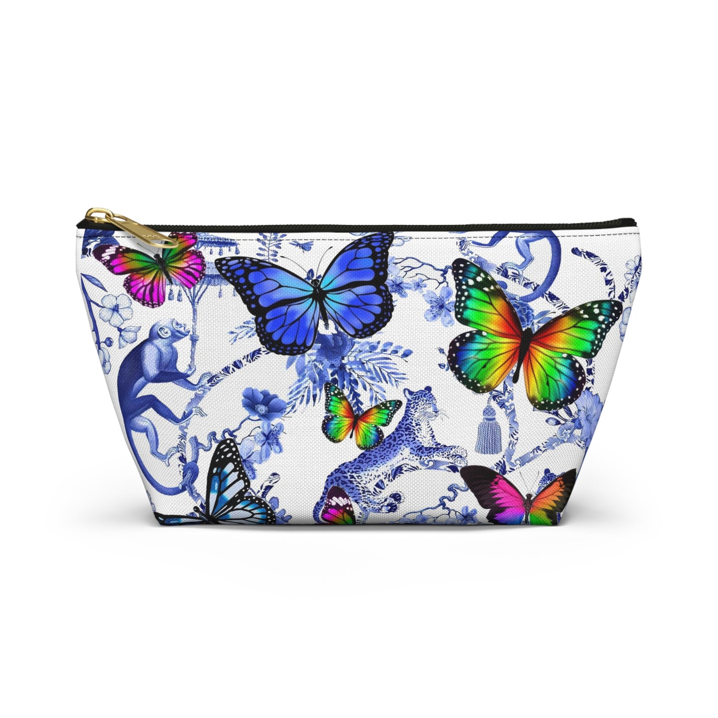 Chinoiserie Butterfly cosmetic Makeup Case Accessory Pouch