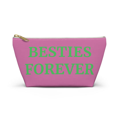 BESTIES FOREVER Best Friend Gift  Cosmetic Makeup Case Accessory Pouch