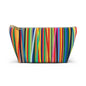 Abstract Linear Colorful Lines cosmetic Makeup Case Accessory Pouch