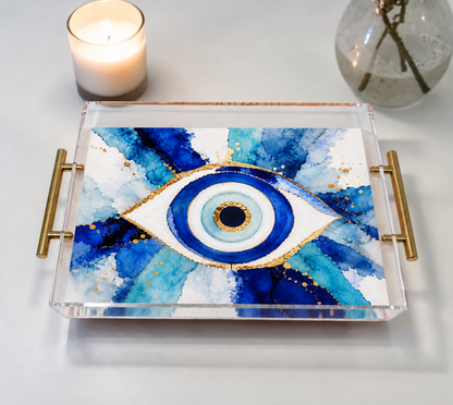 Evil Eye Art Acrylic Tray