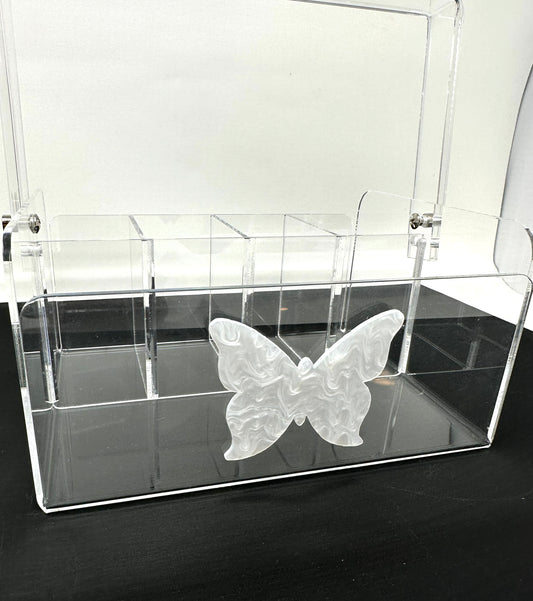 Acrylic Silverware Butterfly Utensil Caddy