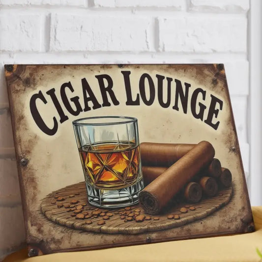 Cigar Lounge  Art Cutting Board Charcuterie Board
