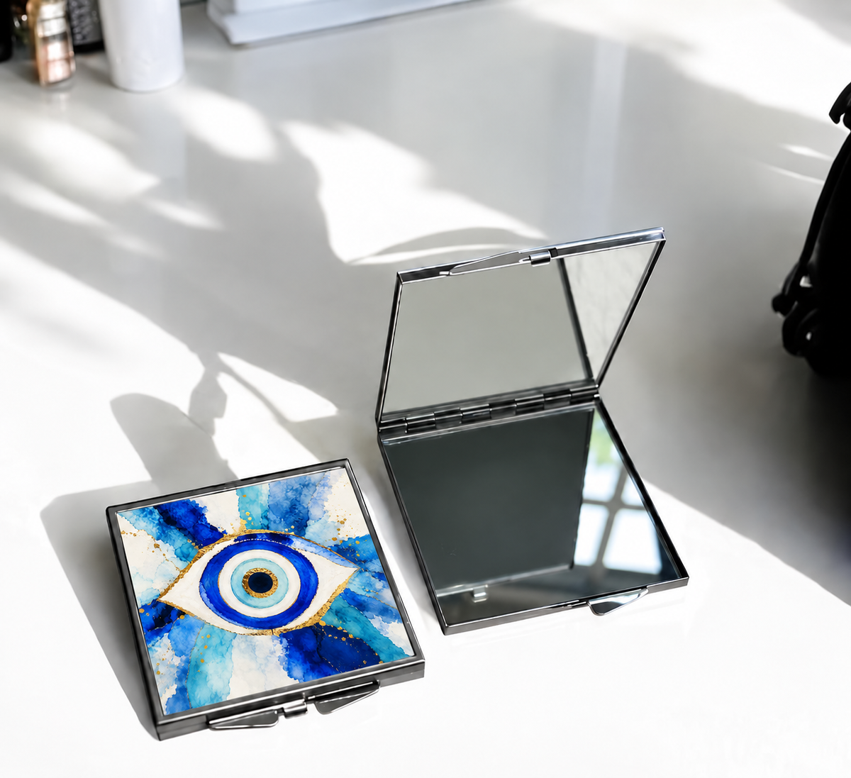 Evil Eye Art Compact Mirror