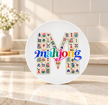 M Is For Mahjong Cutting Board Serving Platter