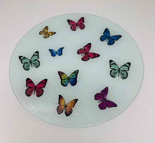 Colorful Butterfly Charcuterie Board Cutting Board