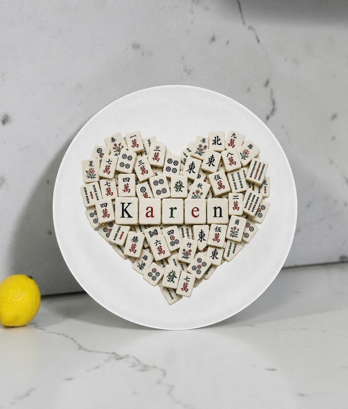 Personalized Mahjong Cutting Board Serving Platter