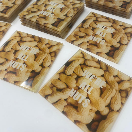 Set Of 4 We’re All Nuts Coasters