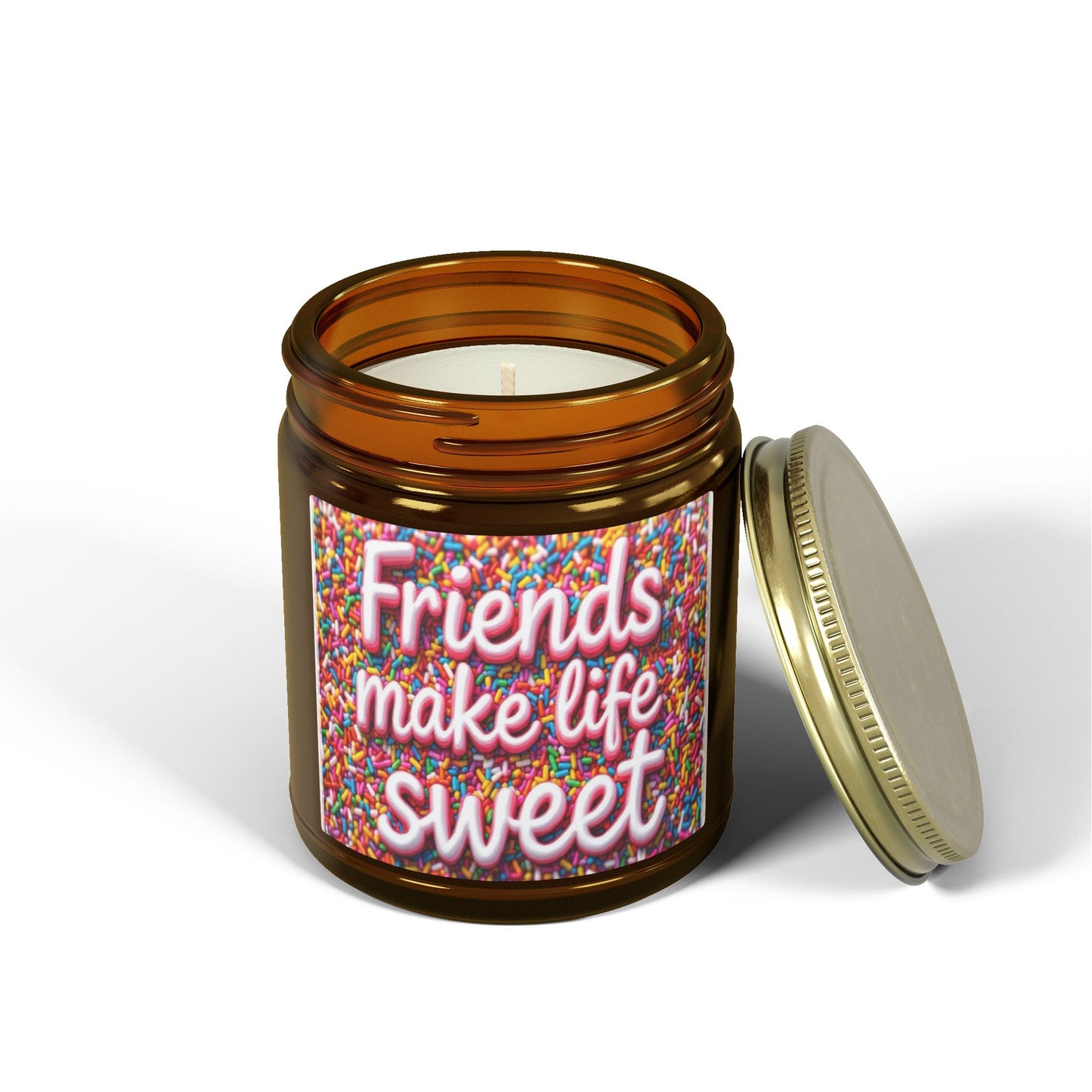 Friends Make Life Sweet Sprinkles Scented Candle (4oz, 9oz)