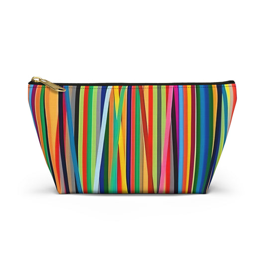 Abstract Linear Colorful Lines cosmetic Makeup Case Accessory Pouch